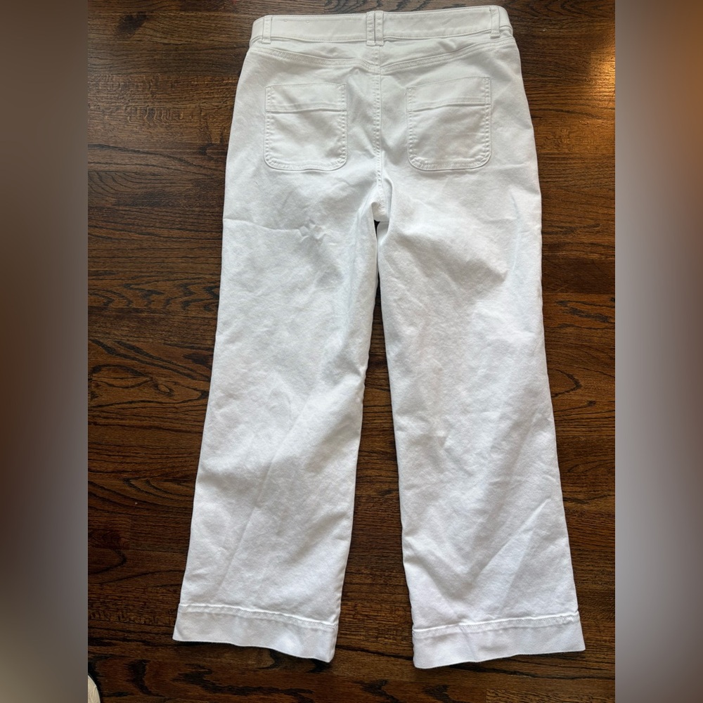 Talbots Classic Jean trousers white wide leg size 12 - Picture 4 of 7